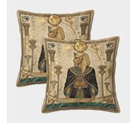 H3B8U2Y5 Egyptian Queen Portrait Funda Almohada Set 2, Doble Cara