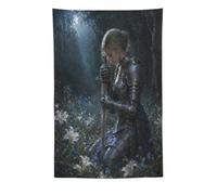 H3B8U2Y5 Medieval Female Caballero Luz de Luna Tapiz de Pared
