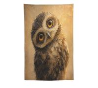 H3B8U2Y5 Ojos grandes Buho Retrato Tapiz de Pared, Realista, Sofa