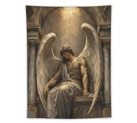 H3B8U2Y5 Oscuro Angel Lucifer Tapiz de Pared, Gotico Sacred Art