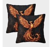 H3B8U2Y5 Rising Fire Phoenix Funda Almohada Set 2, Impresion Doble Cara