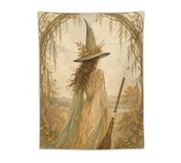 H3B8U2Y5 Willow Witch Art Nouveau Tapiz de Pared, Fondo Decorativo