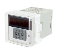 H3D Digital LED temporizador programable interruptor de relé de tiempo 0,01 S-999 S carril DIN AC220V con Base de enchufe 48 * 48mm(99.9 Second)