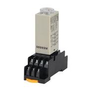 H3Y-4 botón giratorio de retardo de encendido 1S/5S/10S/30S/60S/3M/5M/10M/30M temporizador relé de tiempo AC 110V 220V 380V 14 pines con Base PYF14A(Voltage AC 110V,0-10 Minute)