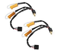 H4 LED decodificador cancelador de resistencia de carga faro de coche parpadeante error libre arnés de cableado condensador decodificador cable - 2 piezas