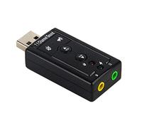 H41 USB Tarjeta de Sonido Externa a 3.5 mm Adapte Virtual 3d Efecto de Sonido 7.1 Surround Laptop PC