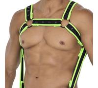 H4RNESS05 Arnés de Pecho Neon Verde Talla Única