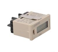 H7EC-BLM Módulo de contador para automatización industrial, contador de perforaciones electrónico de 6 dígitos con temporizador acumulado, DC 6-36V/AC 110-220V, carcasa de plástico, blanco, 48x24mm