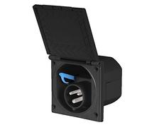 Ha ba - CEE enchufe de exterior negro contra salpicaduras de agua, 200 - 240 V, 16 A, 3 pines IP44