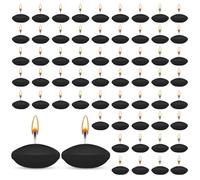 HA BIN 60 Piezas Velas Flotantes, 3.5 cm Negro Velas Flotantes, para Bodas, Veladas Románticas, Despedidas de Soltera, Decoraciones (Negro)