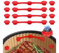 HA BIN imanes de silicona para freidora de aire - Sujetapapel resistente al calor para fijar papel de horno, accesorios reutilizables para Air Fryer, evita que el papel se mueva o queme