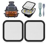 HA BIN Protector Antisalpicaduras Magnético de Acero Inoxidable para Freidora de Aire Ninja Crispi FN101 - Accesorio Airfryer Antigrasa con Rejilla Fina, Protección Térmica y Fácil de Limpiar