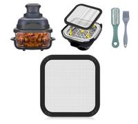 HA BIN Protector Antisalpicaduras Magnético de Acero Inoxidable para Freidora de Aire Ninja Crispi FN101 - Accesorio Airfryer Antigrasa con Rejilla Fina, Protección Térmica y Fácil de Limpiar (1PCS)