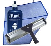 Ha-Ra Juego Completo de Limpieza para Ventanas de 32 cm, Cuidado Completo Concentrado, 500 ml, Mini Star paño de Microfibra, 25 x 25 cm, Juego de Limpieza para Ventanas