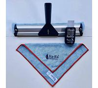 Ha-Ra Juego de limpieza para ventanas de 32 cm, práctico Rollfix de 75 ml, relleno de cuidado completo concentrado, paño de microfibra de 25 x 25 cm