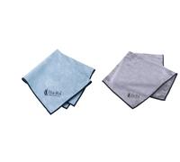 Ha-Ra Star - Juego de 2 paños de microfibra para limpieza de superficies (40 x 40 cm), color azul y antracita