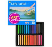 HA SHI Soft Chalk Pastels 24 Assorted Colors Non Toxic Art Supplies