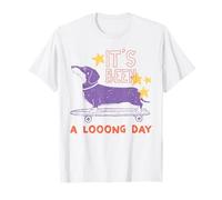 Ha Sido un Largo día Dachshund - Patineta de Perro, diseño de Perro Camiseta