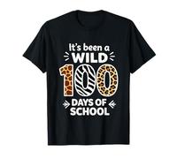 Ha Sido un Leopardo Salvaje de 100 días Feliz 100 día de Escuela Camiseta