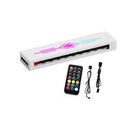 HA60 ARGB&FAN HUB X10 5V 3Pin + PWM 4Pin 2 en 1, Compatible con M/B AURA SYNC, Inducción de Música y Control Remoto IR B