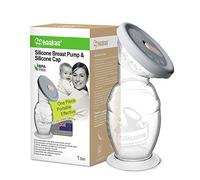 haakaa 150 ML Extractor de Leche Manual con Tapa de Silicona y Base, Silicona Sacaleches Manual, Colector de Leche Materna, Saludable e Inofensivo