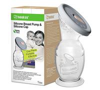 haakaa 150 ML Extractor de Leche Manual con Tapa de Silicona y Base, Silicona Sacaleches Manual, Colector de Leche Materna, Saludable e Inofensivo