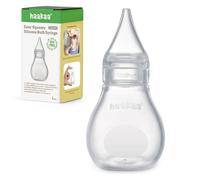 haakaa Aspirador nasal de silicona para bebé con doble punta, limpiador seguro de nariz para bebé, jeringa fácil de apretar para nariz y orejas, 0 m + recién nacido, niño pequeño, transparente