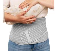 haakaa Banda abdominal para postparto, soporte lumbar para posparto, esencial para el parto natural y recuperación después de cesárea, vendaje abdominal para uso diario, 21 cm x 130 cm