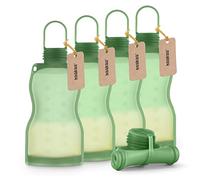 haakaa Bolsa de almacenamiento de silicona para leche materna de 9 onzas, bolsa reutilizable para colector de leche para mamá lactante, bolsa de almacenamiento de alimentos para bebés, bolsa para