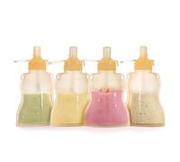 haakaa Bolsa de comida para bebés, bolsa de silicona recargable para bebés, bolsa de almacenamiento suave y reutilizable para niños pequeños, puré de alimentos hecho en casa, bolsa de batidos, 4 onzas