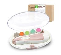 Haakaa Cortauñas de bebé - Cortauñas seguras y silenciosa kit de lima de uñas de bebé para recién nacidos a niños pequeños o mujeres dedos de los pies y uñas, cuidado, esmalte y ribete (rosa)