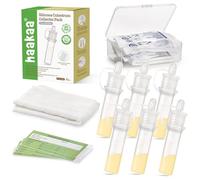 haakaa El juego de colector de calostro incluye una funda portátil y un paño de algodón blanco para que las madres lactantes coleccionen almacenar y alimentar calostro, 4 ml/6 piezas