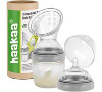 haakaa Extractor de leche manual Gen.3 y pezón de silicona, 160 ml, colector de leche materna de silicona, receptor de leche para mamá amamantando