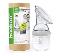haakaa Gen.3 Extractor de leche manual de silicona multifunción mejorado para madres lactantes para recoger leche materna reutilizable (5 oz/160 ml, gris)