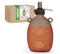haakaa Happii Bear - Bolsa de silicona reutilizable para alimentos para bebés para purés orgánicos caseros, jugos, batidos y yogur, perfecta para niños pequeños y niños, 1 paquete, 18 onzas