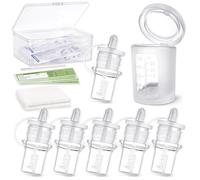 haakaa Kit de colector de calostro de 2 ml/6 piezas y taza de alimentación con tapa de 25 ml - Colecciona, almacena y alimenta el calostro listo para usar, juego de jeringas de calostro reutilizables