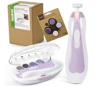 haakaa Kit de cortaúñas eléctrico para recién nacidos, niños pequeños o adultos, cuidado de uñas de manos y pies, juego de cuidado de uñas de bebé y 4 almohadillas de repuesto adicionales, color