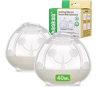 haakaa Mariquita Leche Collector Mini Versión, Conchas de Mama de Silicona, Conchas de Recolección de Leche Materna, Taza de Lactancia para Lactancia Materna, 40 ml, 2 piezas, Más Invisible