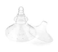 haakaa Nipple Shield Combo para lactancia materna recién nacido, protector de silicona para las dificultades de lactancia, con bolsa de transporte, base redonda y ultrafino de 24 mm, 2 unidades