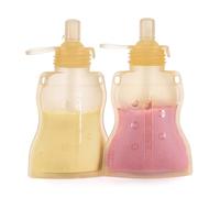 haakaa Pouch - Bolsa reutilizable para alimentos para bebés, bolsas reutilizables para niños pequeños, bolsa exprimible, lavable para congelador, prepara alimentos orgánicos caseros para bebés/niños