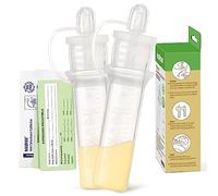 Haakaa | Set Dos Recolectores de calostro Pre-esterilizados de silicona | Recoge, almacena y alimenta desde el mismo recipiente. Dos unidades.