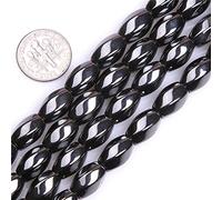 HAAMIIQII 30pcs 8x12 mm mineral de hierro rojo negro natural cuentas de gemas sueltas cuentas de terapéutica distorsionadas de color olivo para la fabricación de joyas