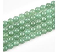 HAAMIIQII 35 cuentas de aventurina verde natural de 10 mm cuentas redondas de piedras preciosas sueltas para joyas para hacer collares de pulsera de bricolaje