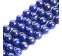 HAAMIIQII 35 perlas de piedra azul de 10 mm joyas redondas de perlas de piedra preciosa sueltas para hacer collar de pulsera de bricolaje