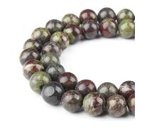 HAAMIIQII 45pcs 8mm natural Dragon Blood jaspe Jade Pearl Jewelry Round Loose Jewelry Manufacturing bricolaje collar