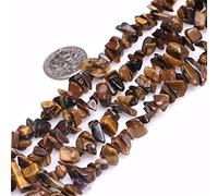 HAAMIIQII 5-8 mm chip de ojo de tigre natural cuentas de chip irregulares piedras de chip sueltas cuentas de joya línea de producción de joyas de 30 pulgadas