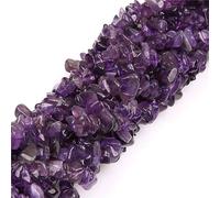 HAAMIIQII 5-8 mm cuentas clásticas de amatista natural cuentas clásticas de cristal clásticas irregulares cuentas de piedras preciosas sueltas de 30 pulgadas para la fabricación de joyas