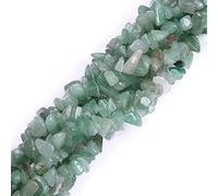 HAAMIIQII 5-8 mm Cuentas de chip verde natural aventurine cuentas de piedras preciosas irregulares y laxas para acciones de joyería de 30 pulgadas