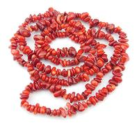 HAAMIIQII 5-8 mm cuentas de detritos de coral rojo cuentas de detritos irregulares cuentas de detritos de piedra sueltas piedras 30 pulgadas