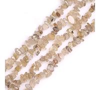 HAAMIIQII 5-8 mm natural rutilo quartz cláster cuentas clásticas clásticas irregulares piedras clásticas sueltas cuentas de joyería línea de producción de 30 pulgadas